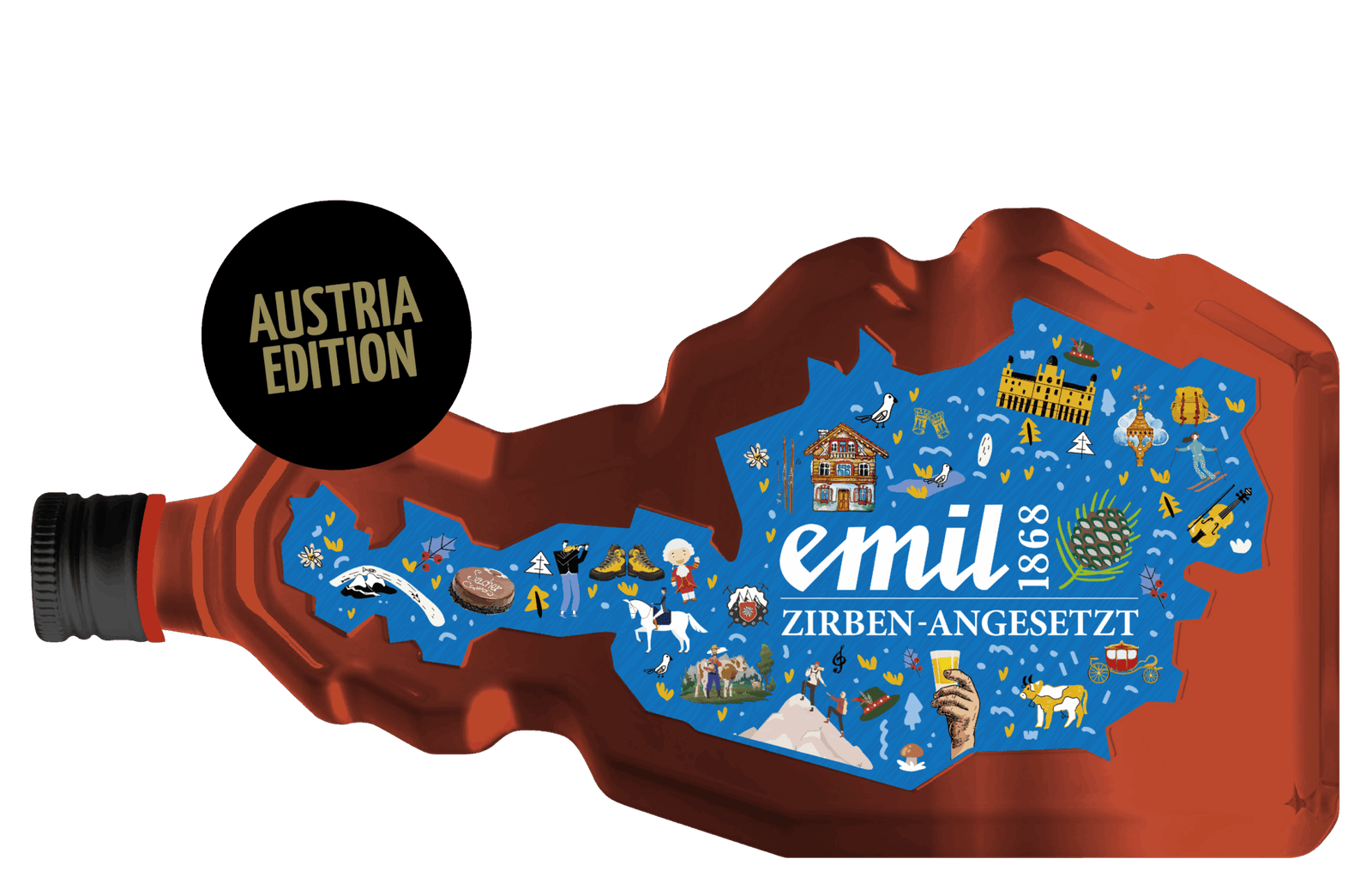 Zirben Schnaps angesetzt 30%vol Sonderedition – limitierte Premiumabfüllung von emil 1868