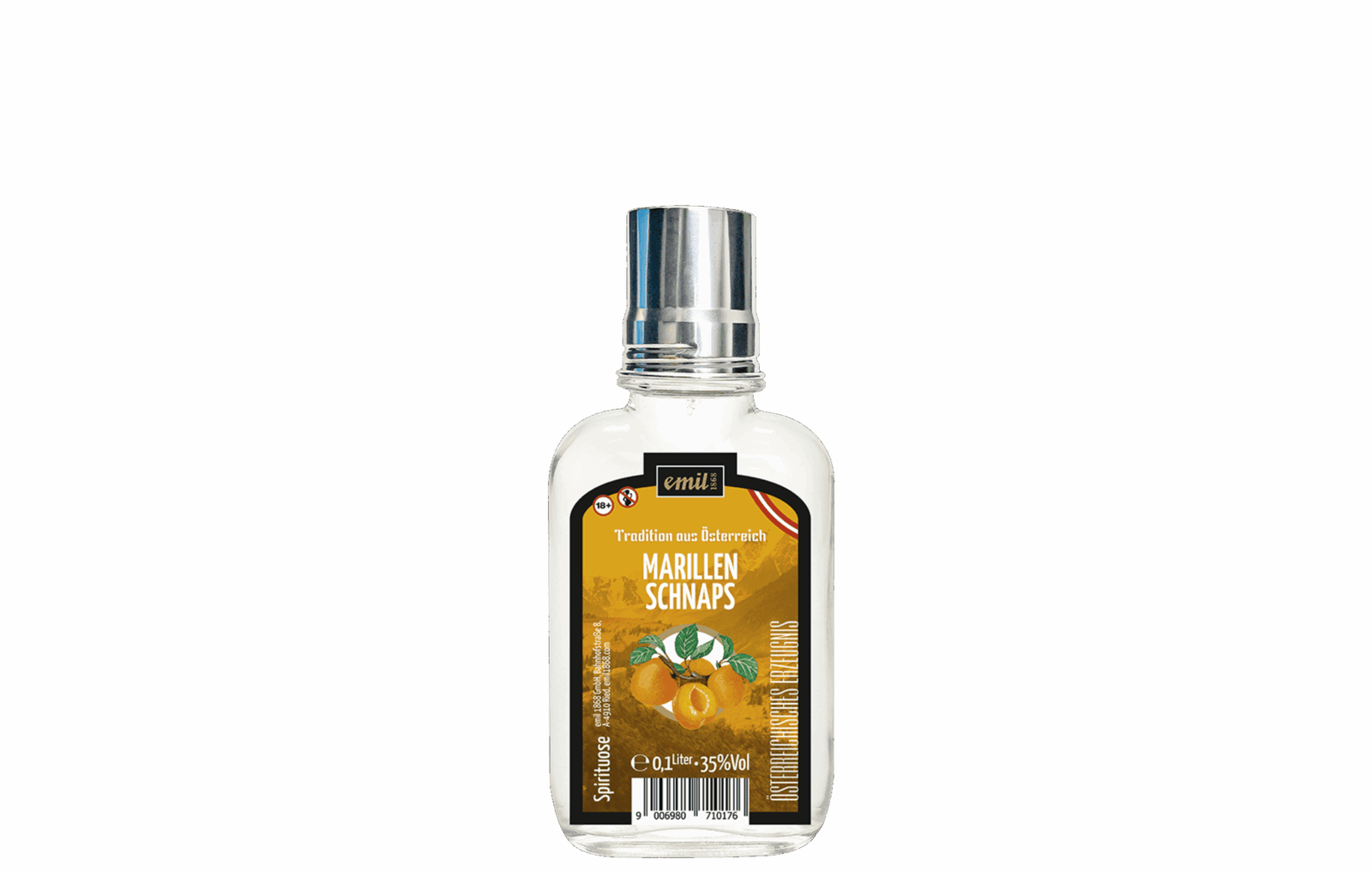 Marillen Schnaps 35%vol Geschenksflasche mit Stamperl – exklusive Geschenkidee von emil 1868