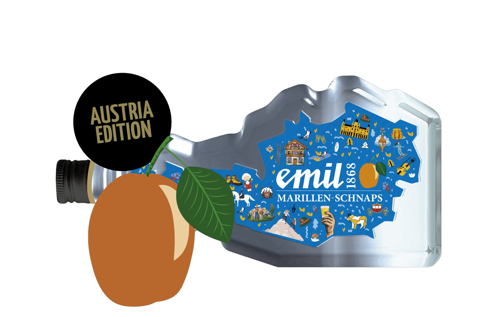 Marillen Schnaps 35%vol Sonderedition – limitierte Premiumabfüllung von emil 1868