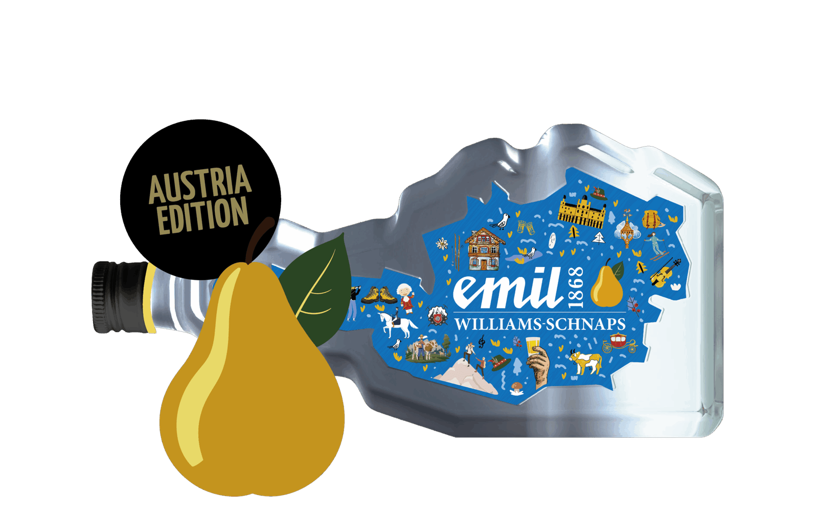 Williams Birnen Schnaps 35%vol Sonderedition – limitierte Premiumabfüllung von emil 1868